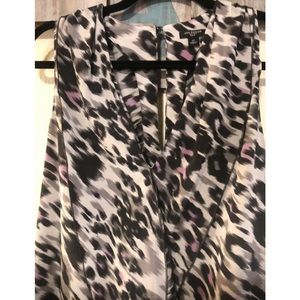 Ann Taylor animal print silk top, size 12.